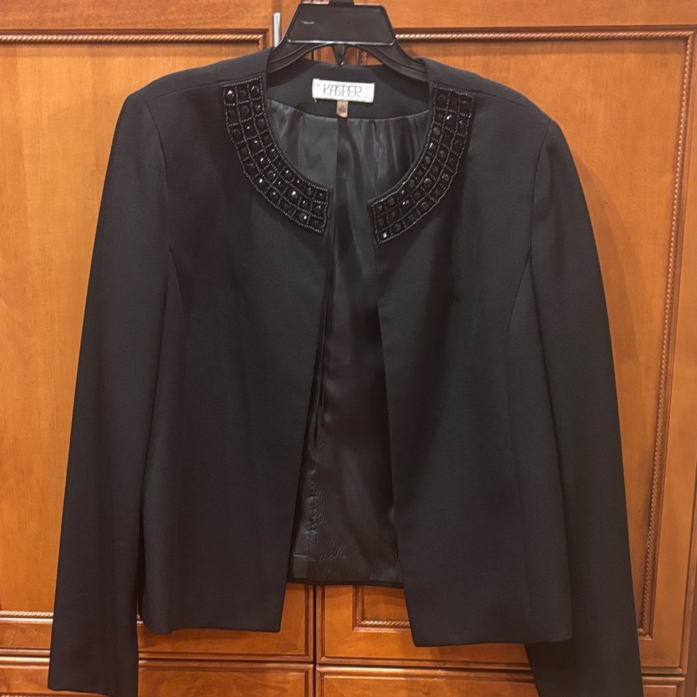 Kasper Black Beaded Women's Blazer